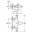 GROHE Термостат для ванни реверсний Grohtherm 800  (34564000) фото 5 Aquada.com.ua