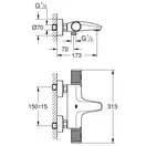 Grohe Grohtherm 1000 Термостат для ванни, хром (34779000)