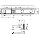Термостат для ванни Hansgrohe RainSelect прихованого монтажу на 2 клавіші, хром (15359000)