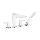 Смеситель на борт ванны Hansgrohe PuraVida (цвет - хром/белый) (15446400) фото 1 Aquada.com.ua
