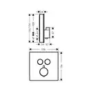 HANSGROHE ShowerSelect Термостат  для двух потребителей, стеклянный, СМ черный/хром (15738600) фото 2 Aquada.com.ua