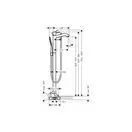 Смеситель для ванны однорычажный, напольный Hansgrohe Metropol Classic (цвет - хром) (31445000) фото 2 Aquada.com.ua