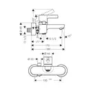 Hansgrohe Metris S Змішувач для ванни, хром (31460000)