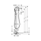 Смеситель для ванны напольный Hansgrohe Metris (цвет - хром) (31471000) фото 2 Aquada.com.ua