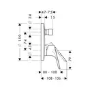 Смеситель для ванны, однорычажный Hansgrohe Focus E (цвет - хром) (31945000) фото 4 Aquada.com.ua
