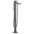 Смеситель для ванны напольный Hansgrohe Metropol (цвет - чёрный матовый хром), с душевым гарнитуром (32532340) фото 1 Aquada.com.ua