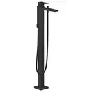 Смеситель для ванны напольный Hansgrohe Metropol (цвет - чёрный матовый), с душевым гарнитуром (32532670) фото 1 Aquada.com.ua