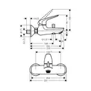 Hansgrohe Novus Змішувач для ванни, хром (71040000)