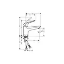 Смеситель для ванны Hansgrohe Novus (цвет - хром) (71322000) фото 2 Aquada.com.ua