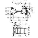Скрытая часть смесителя для раковины Axor (13623180) фото 2 Aquada.com.ua