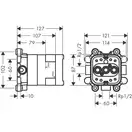 Axor SHOWERSOLUTIONS Скрытая часть для душа 2jet (35361180)