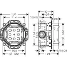 Hansgrohe Axor Ibox Universal, скрытая часть (01700180)