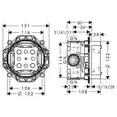 HANSGROHE Скрытая часть для смесителя Ibox universal (01800180) фото 2 Aquada.com.ua