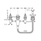 Hansgrohe Скрытая часть смесителя для ванны (13244180)