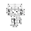 Скрытая часть Showerpipe 360 Hansgrohe Rainfinity (26840180) фото 2 Aquada.com.ua