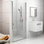 Душевые двери Ravak Chrome (профиль - сатин; стекло - Transparent (прозрачный)) h=1950 мм (0QV40U00Z1)