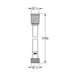 Душовий шланг 1750 Grohe Relexaflex (28154001)