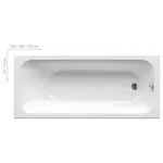 Ravak Chrome Ванна акриловая 150х70 см, белая (C721000000)
