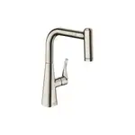 Смеситель для кухни, однорычажный Hansgrohe Metris (цвет - сталь) (14834800)