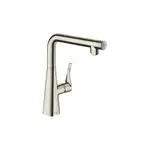 Смеситель для кухни, однорычажный Hansgrohe Metris Select (цвет - сталь) (14847800)