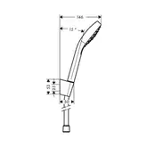 Hansgrohe Croma Select E Душевой набор, белый/хром (26412400)