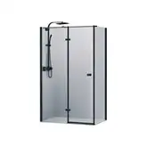 Душевая кабина Devit Up 1200 х 800 х h1900 мм левая (профиль - чёрный матовый, стекло - прозрачное) (FEN2310BL)