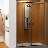 Душевая дверь Radaway Premium Plus DWD 160 + боковая стенка S 160х190 см (профиль - хром; стекло - прозрачное) (33363-01-01N)