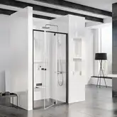 Душевая дверь Ravak Pivot PDOP2 120 х h1900 мм (профиль - чёрный, стекло - прозрачное) (03GG0300Z1)