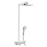 Душевая система с термостатом Hansgrohe Raindance Select E 300 2jet Showerpipe (цвет - хром/белый) (27128400)