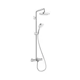 Душова система Hansgrohe Croma Select E Showerpipe 180 2jet з термостатом для ванни, хром / білий (27352400)