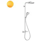 Душова система Hansgrohe Raindance Select S 240 Showerpipe PowderRain 1jetP з термостатом, хром (27633000)