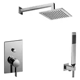Душевая система Paffoni Shower скрытого монтажа со смесителем с верхним душем 300 x 300 мм (цвет - хром) (KITRO015CR1300)