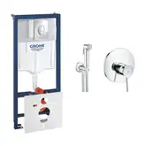 Комплект Grohe инсталляция Rapid SL 38721001 + набор для гигиенического душа со смесителем BauClassic 2904800S (387210012904800S)