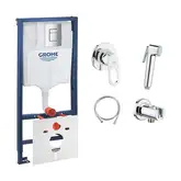 Комплект Grohe инсталляция Rapid SL 38772001 + набор для гигиенического душа со смесителем BauLoop 111042 (38772001111042)