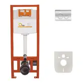 Qtap Nest ST Инсталляция 4 в 1 с круглой панелью, хром (QT0133M425M11112CRM)