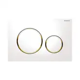 Geberit Sigma 20 Клавіша змиву, білий/позолота (115.882.KK.1)
