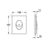Grohe Skate Air Панель смыва, SuperSteel (38505SH0)