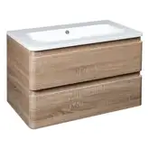Тумба с раковиной Devit Fly 800 x 480 х 520 мм, светлый дуб (0021120WO)
