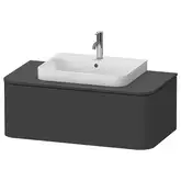Тумбочка для подвесной консоли Duravit Happy D.2 Plus 100 х 55 см, графит суперматовый (HP494108080)