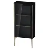 Шкафчик напольный со стеклянными дверцами Duravit XViu 50 x 24 х h113 см, чёрный глянцевый (XV1361LB140)