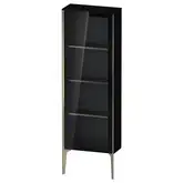 Шкафчик напольный со стеклянными дверцами Duravit XViu 50 x 24 х h157 см, чёрный глянцевый (XV1366LB140)