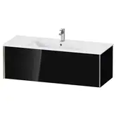Тумба подвесная под раковину Duravit XViu 121 x 48 см, чёрный глянцевый (XV40280B140)