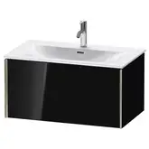 Тумба подвесная под раковину Duravit XViu 81 x 48 см, чёрный глянцевый (XV40340B140)