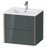Тумба подвесная под раковину Duravit XViu 61 x 48 см, доломитово-серый глянцевый лак (XV41250B138)
