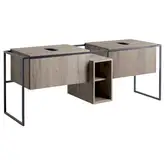 Тумба под раковину с консолью Simas Frame 181 х 57 х h72 см, дуб тёмный (FM2 Rovere scuro)