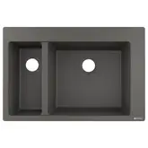 Hansgrohe S510-F635 Мийка кухонна, 2 чаші, Stonegrey (43315290)