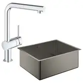 Набор Grohe мойка кухонная K700 31574AL0 + смеситель Minta 32168000 (31574AL032168000)