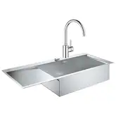 Набор Grohe мойка кухонная K1000 31582SD0 + смеситель Eurosmart Cosmopolitan 32843002 (31582SD032843002)