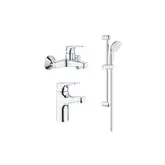 Grohe Комплект смесителей BauFlow 3 в 1 для ванной (121624S)