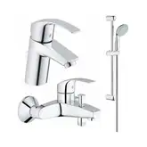 Grohe Eurosmart Комплект смесителей для ванны, хром (123238S)